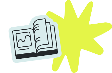 Drawing of a book and a star